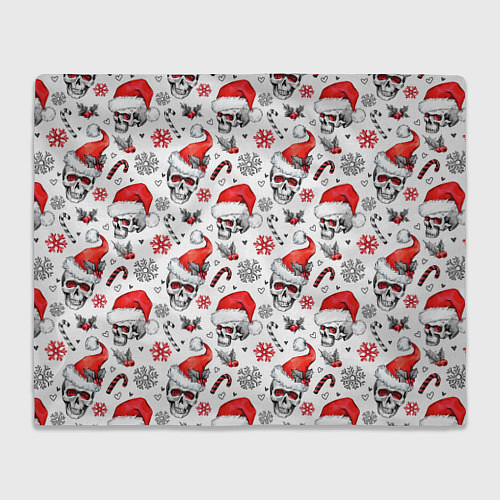 Плед Новогодние черепа / 3D-Велсофт – фото 1