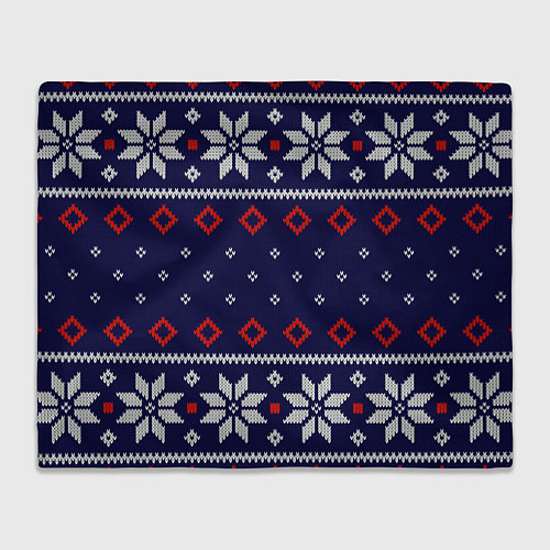 Плед Вязаный новогодний узор / 3D-Велсофт – фото 1