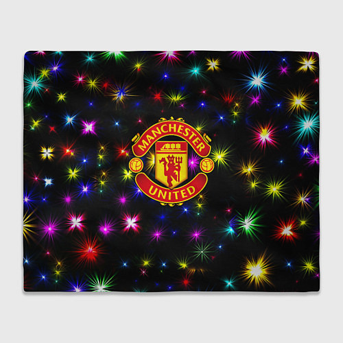 Плед Манчестер Юнайтед праздничные огни / 3D-Велсофт – фото 1