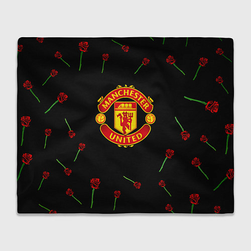 Плед Манчестер Юнайтед розы / 3D-Велсофт – фото 1