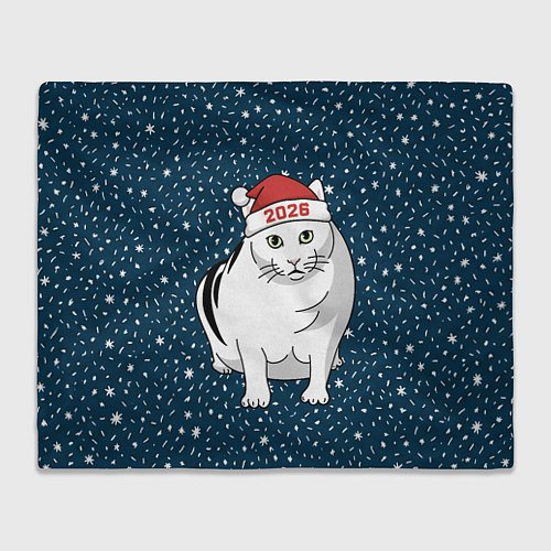 Плед Кот мем - 2026 / 3D-Велсофт – фото 1