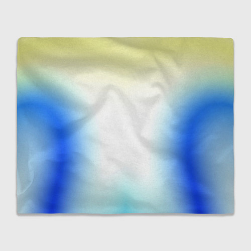 Плед Color yellow blue white / 3D-Велсофт – фото 1