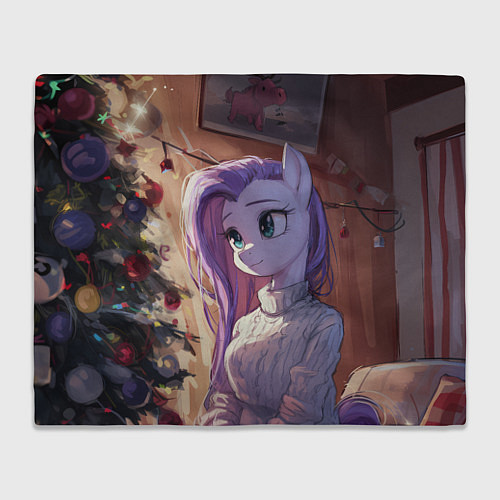 Плед Анимешная лошадка - Новый год / 3D-Велсофт – фото 1