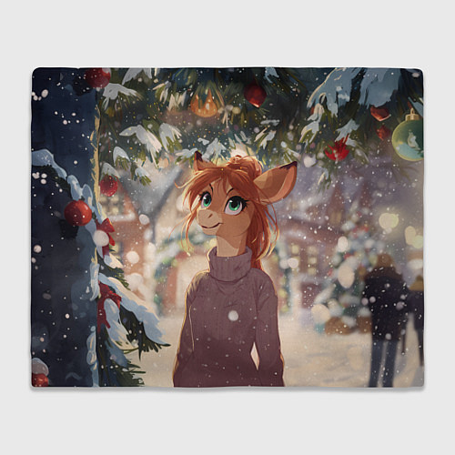 Плед Новогодняя аниме лошадка / 3D-Велсофт – фото 1