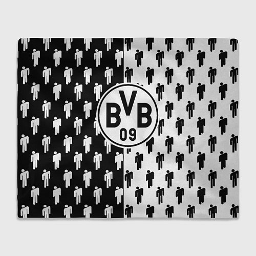 Плед Borussia черно белые люди / 3D-Велсофт – фото 1