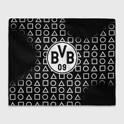 Плед Borussia геометрия черно белая