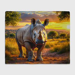 Плед Носорог саванны