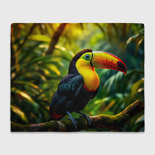 Плед Тукан на ветке / 3D-Велсофт – фото 1