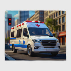 Плед флисовый Машина скорой помощи, цвет: 3D-велсофт