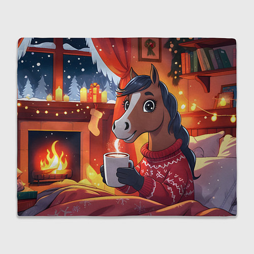 Плед Лошадка зимним вечером / 3D-Велсофт – фото 1