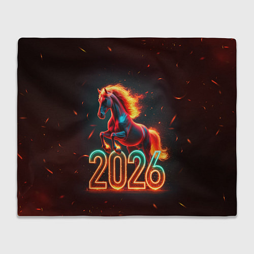 Плед Светящаяся лошадь 2026 / 3D-Велсофт – фото 1