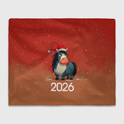 Плед Новый год - лошадка 2026