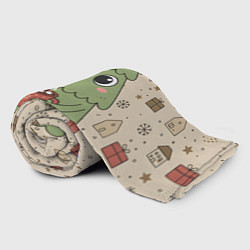 Плед флисовый Новогодняя елочка с горячим шоколадом, цвет: 3D-велсофт — фото 2