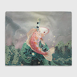 Плед флисовый Рыба, цвет: 3D-велсофт