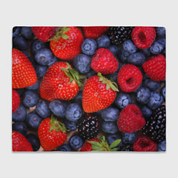 Плед флисовый Berries, цвет: 3D-велсофт