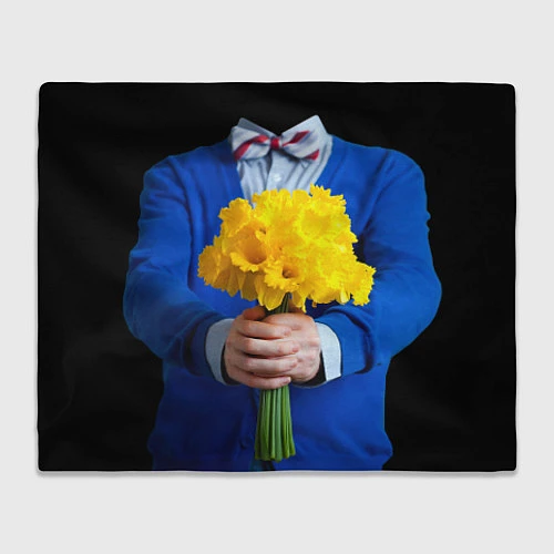 Плед Цветы в руках / 3D-Велсофт – фото 1