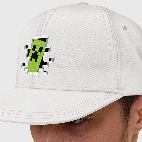 Кепка снепбек Crash Minecraft / Белый – фото 1