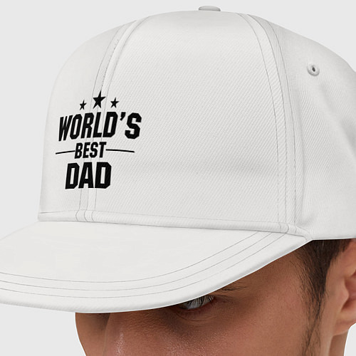 Кепка снепбек Worlds best DADDY / Белый – фото 1