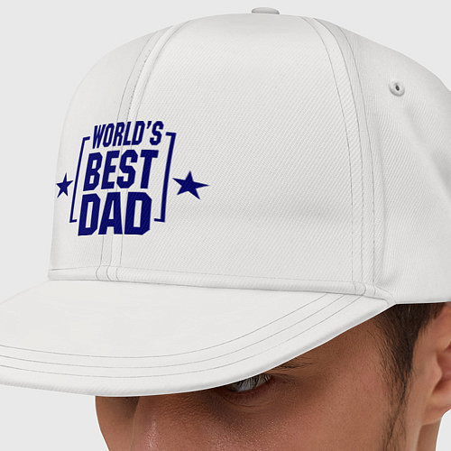 Кепка снепбек Worlds best dad / Белый – фото 1