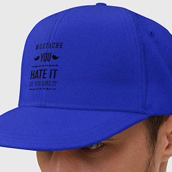 Кепка-снепбек Mustache - hate or love, цвет: синий