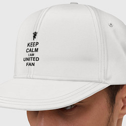 Кепка-снепбек Keep Calm & United fan, цвет: белый