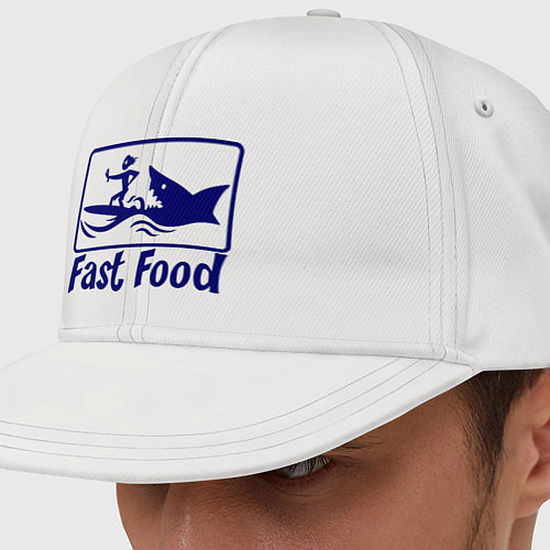 Кепка снепбек Shark fast food / Белый – фото 1