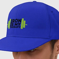 Кепка-снепбек Iron is my therapy, цвет: синий