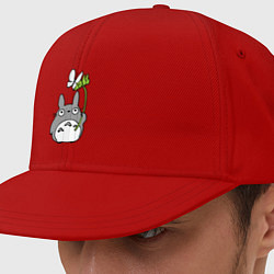 Кепка-снепбек Totoro и бабочка, цвет: красный