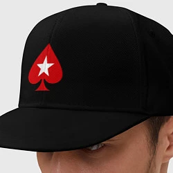 Кепка-снепбек Покер Пики Poker Stars, цвет: черный