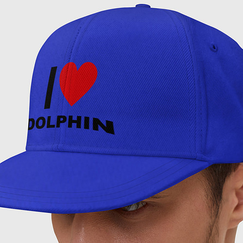 Кепка снепбек I love Dolphin / Синий – фото 1