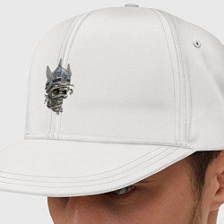 Кепка-снепбек Череп в шлеме с крыльями, цвет: белый