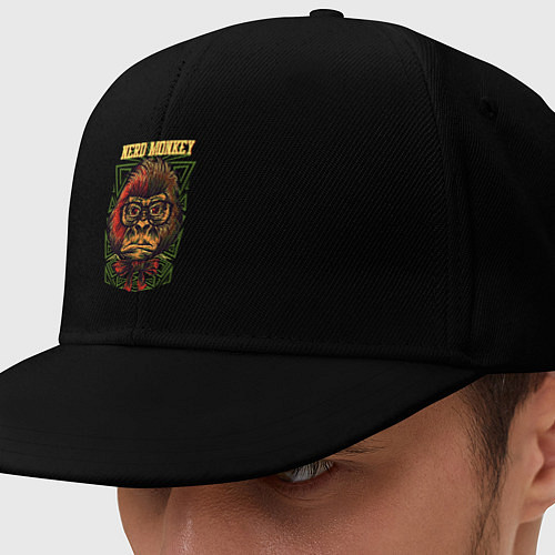 Кепка снепбек Обезьяна ботан / Черный – фото 1