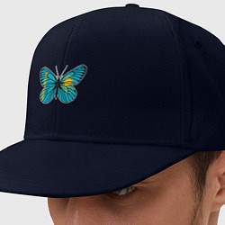 Кепка-снепбек Бабочка - Казахстан, цвет: тёмно-синий