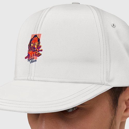 Кепка снепбек Пришелец с бластером / Белый – фото 1