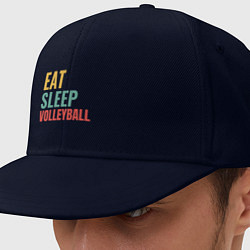 Кепка-снепбек Eat - Sleep - Volleyball, цвет: тёмно-синий