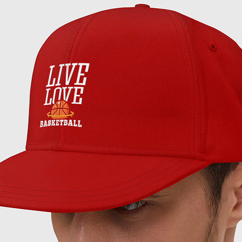Кепка снепбек Live Love - Basketball / Красный – фото 1