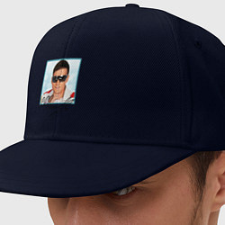 Кепка-снепбек Юрий Шатунов автограф, цвет: тёмно-синий