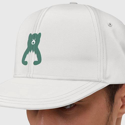 Кепка снепбек Мишка в лесу / Белый – фото 1