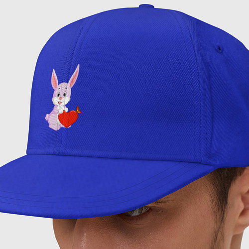 Кепка снепбек Кролик с сердцем / Синий – фото 1