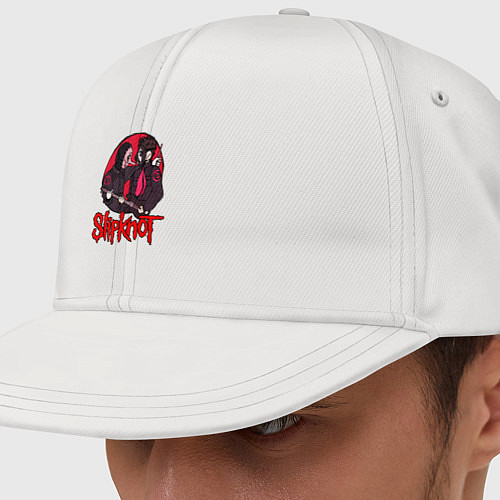 Кепка снепбек Slipknot rock / Белый – фото 1