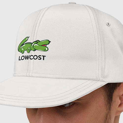 Кепка снепбек Low cost - Надувной крокодильчик - Joke / Белый – фото 1