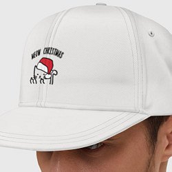 Кепка-снепбек Поздравление от кота, цвет: белый