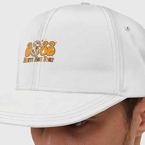 Кепка снепбек 2023 - happy new year / Белый – фото 1