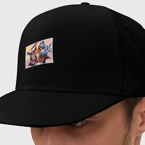 Кепка снепбек Тарталья из Genshin Impact / Черный – фото 1