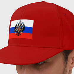 Кепка-снепбек Триколор с гербом, цвет: красный