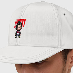 Кепка-снепбек Johnny Depp - cool dude - pop art, цвет: белый