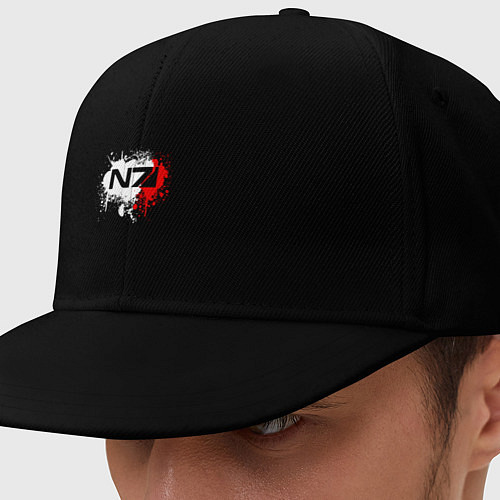 Кепка снепбек Mass Effect N7 - shooter - logo / Черный – фото 1