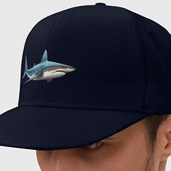 Кепка-снепбек Хищная акула рисунок, цвет: тёмно-синий