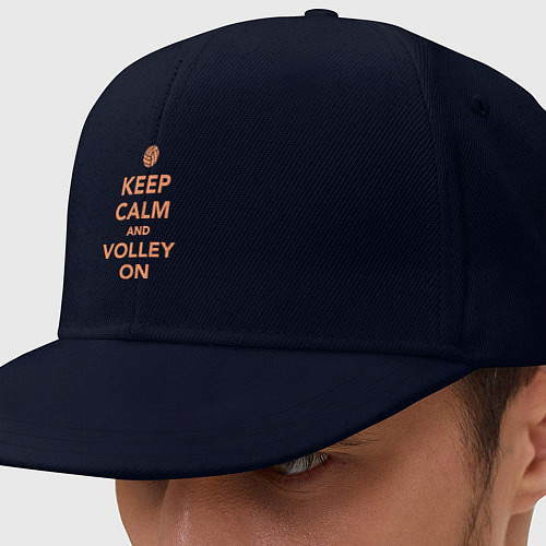 Кепка снепбек Keep calm and volley on / Тёмно-синий – фото 1