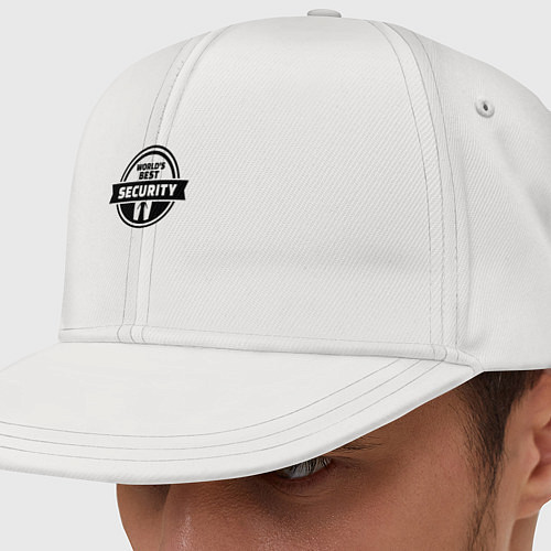 Кепка снепбек Лучший в мире секьюрити / Белый – фото 1
